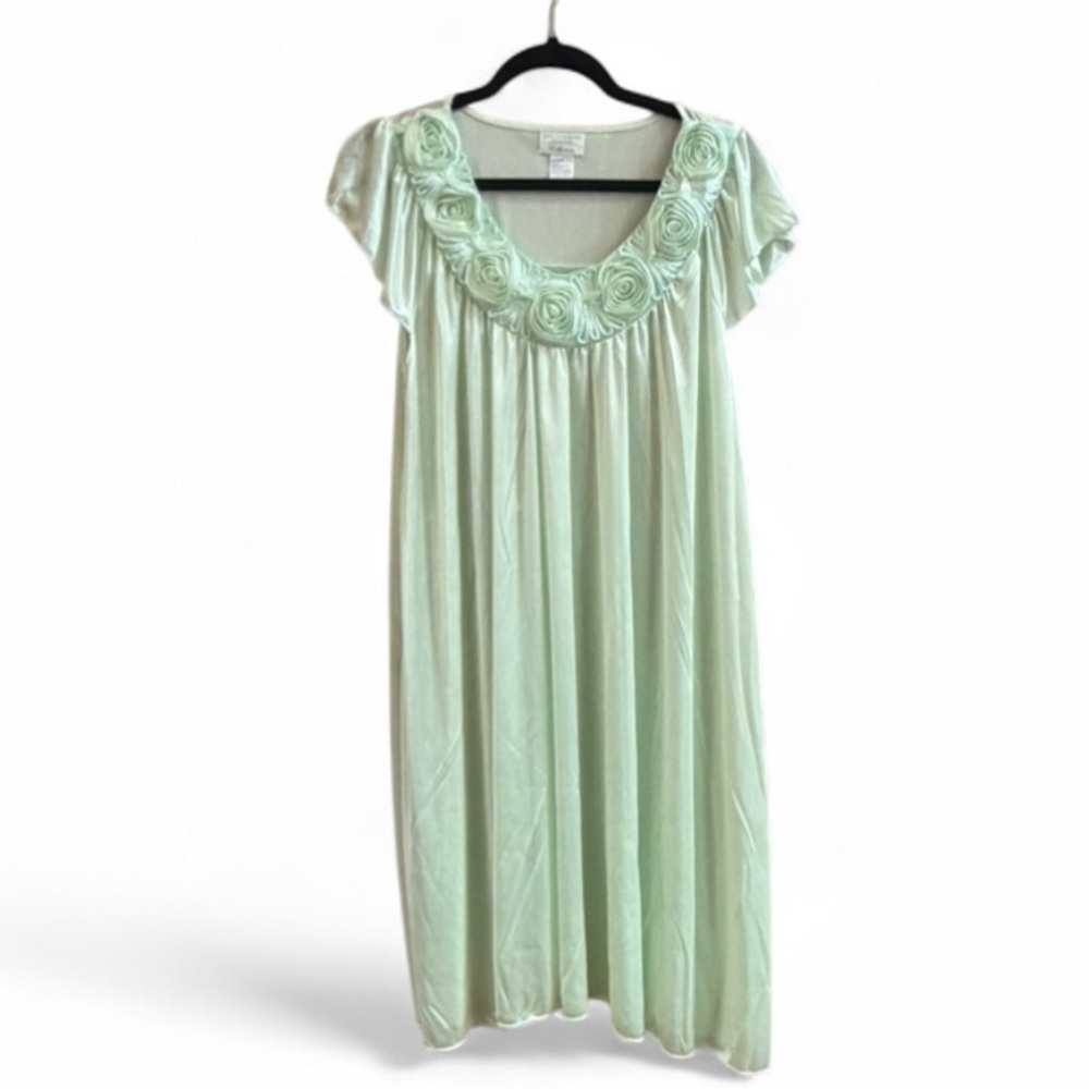 Lati Fashion Intimates Mint Green Rosette Cottagecore Babydoll Coquette Dress